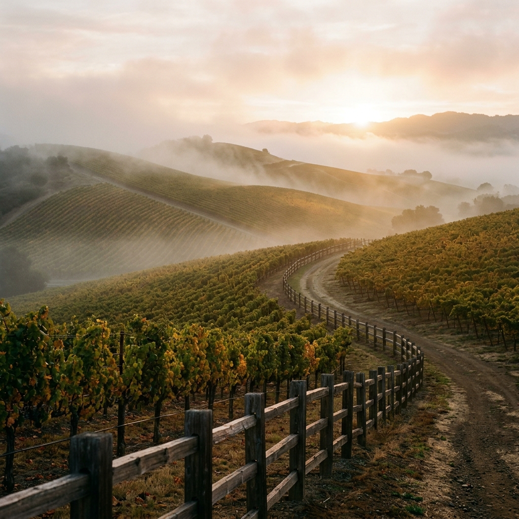 Sonoma Carneros early morning vineyards